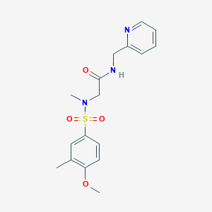 N~2~-[(4-methoxy-3-methylphenyl)sulfonyl]-N~2~-methyl-N-(pyridin-2-ylmethyl)glycinamide