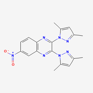 2,3-bis(3,5-dimethyl-1H-pyrazol-1-yl)-6-nitroquinoxaline