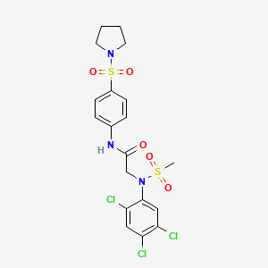 N~2~-(methylsulfonyl)-N~1~-[4-(1-pyrrolidinylsulfonyl)phenyl]-N~2~-(2,4,5-trichlorophenyl)glycinamide