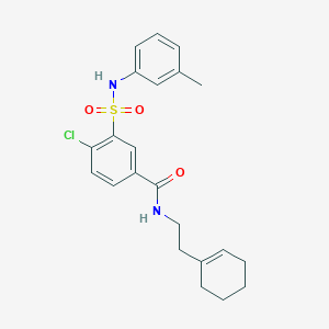 4-chloro-N-[2-(1-cyclohexen-1-yl)ethyl]-3-{[(3-methylphenyl)amino]sulfonyl}benzamide