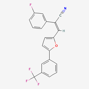 (2E)-2-(3-fluorophenyl)-3-{5-[3-(trifluoromethyl)phenyl]furan-2-yl}prop-2-enenitrile