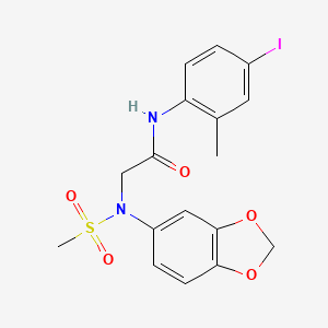 N~2~-1,3-benzodioxol-5-yl-N~1~-(4-iodo-2-methylphenyl)-N~2~-(methylsulfonyl)glycinamide