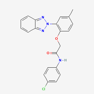 molecular formula C21H17ClN4O2 B3493564 2-[2-(2H-1,2,3-benzotriazol-2-yl)-4-methylphenoxy]-N-(4-chlorophenyl)acetamide 