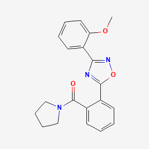 3-(2-methoxyphenyl)-5-[2-(1-pyrrolidinylcarbonyl)phenyl]-1,2,4-oxadiazole