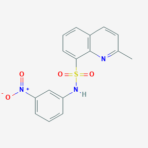 molecular formula C16H13N3O4S B3493597 2-methyl-N-(3-nitrophenyl)quinoline-8-sulfonamide 