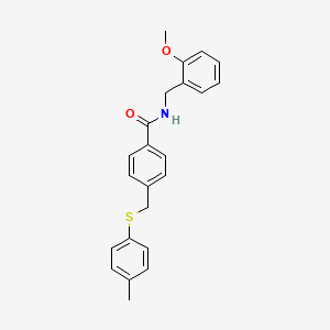 N-(2-methoxybenzyl)-4-{[(4-methylphenyl)thio]methyl}benzamide