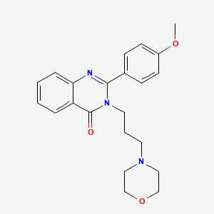 molecular formula C22H25N3O3 B3493638 2-(4-METHOXYPHENYL)-3-(3-MORPHOLINOPROPYL)-4(3H)-QUINAZOLINONE 