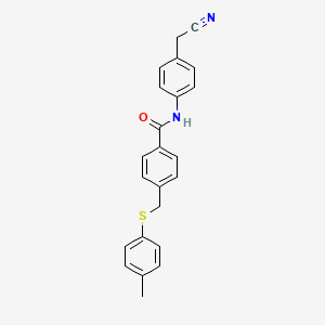 N-[4-(cyanomethyl)phenyl]-4-{[(4-methylphenyl)thio]methyl}benzamide