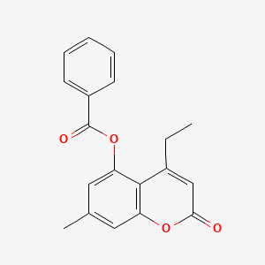 4-ethyl-7-methyl-2-oxo-2H-chromen-5-yl benzoate