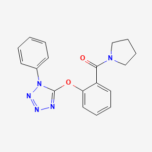 {2-[(1-PHENYL-1H-1,2,3,4-TETRAAZOL-5-YL)OXY]PHENYL}(1-PYRROLIDINYL)METHANONE