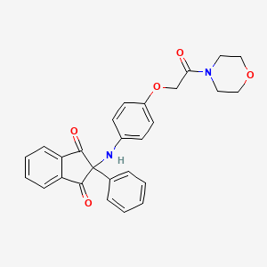 2-({4-[2-(4-morpholinyl)-2-oxoethoxy]phenyl}amino)-2-phenyl-1H-indene-1,3(2H)-dione