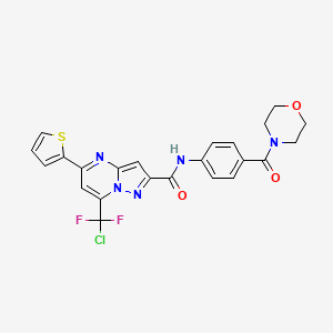 7-[chloro(difluoro)methyl]-N-[4-(4-morpholinylcarbonyl)phenyl]-5-(2-thienyl)pyrazolo[1,5-a]pyrimidine-2-carboxamide