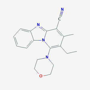 2-Ethyl-3-methyl-1-(4-morpholinyl)pyrido[1,2-a]benzimidazole-4-carbonitrile