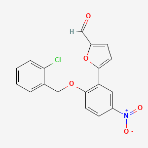 5-[2-[(2-Chlorophenyl)methoxy]-5-nitrophenyl]furan-2-carbaldehyde