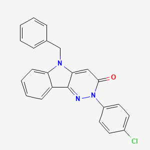 5-BENZYL-2-(4-CHLOROPHENYL)-2H,3H,5H-PYRIDAZINO[4,3-B]INDOL-3-ONE