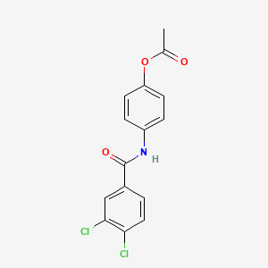 molecular formula C15H11Cl2NO3 B3493903 4-[(3,4-dichlorobenzoyl)amino]phenyl acetate 