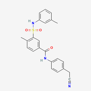 N-[4-(cyanomethyl)phenyl]-4-methyl-3-{[(3-methylphenyl)amino]sulfonyl}benzamide