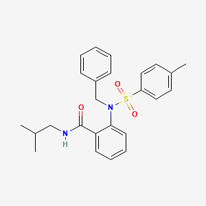 molecular formula C25H28N2O3S B3493935 2-(N-BENZYL4-METHYLBENZENESULFONAMIDO)-N-(2-METHYLPROPYL)BENZAMIDE 