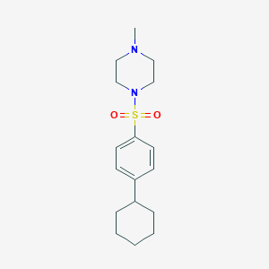 molecular formula C17H26N2O2S B349395 1-(4-Cyclohexylphenyl)sulfonyl-4-methylpiperazine CAS No. 496014-98-3