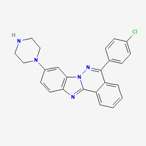 5-(4-CHLOROPHENYL)-9-PIPERAZINO[1,3]BENZIMIDAZO[2,1-A]PHTHALAZINE