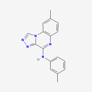 molecular formula C17H15N5 B3493962 8-methyl-N-(3-methylphenyl)[1,2,4]triazolo[4,3-a]quinoxalin-4-amine 