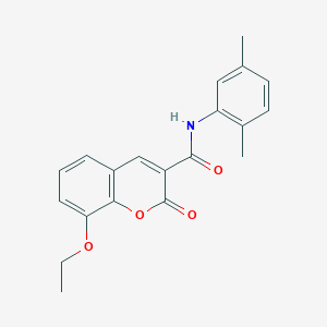 molecular formula C20H19NO4 B3493970 N-(2,5-dimethylphenyl)-8-ethoxy-2-oxo-2H-chromene-3-carboxamide 