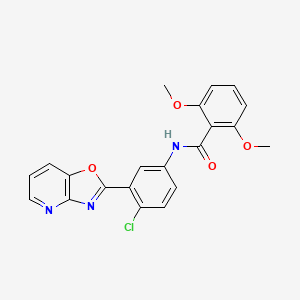 molecular formula C21H16ClN3O4 B3493981 N-(4-chloro-3-[1,3]oxazolo[4,5-b]pyridin-2-ylphenyl)-2,6-dimethoxybenzamide 