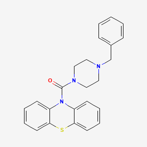 molecular formula C24H23N3OS B3494038 10-(4-BENZYLPIPERAZINE-1-CARBONYL)-10H-PHENOTHIAZINE 