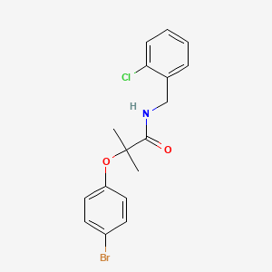 2-(4-bromophenoxy)-N-[(2-chlorophenyl)methyl]-2-methylpropanamide