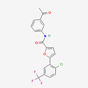 N-(3-acetylphenyl)-5-[2-chloro-5-(trifluoromethyl)phenyl]-2-furamide