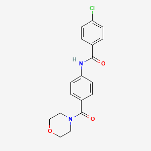 4-chloro-N-[4-(4-morpholinylcarbonyl)phenyl]benzamide