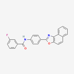 molecular formula C24H15FN2O2 B3494079 3-FLUORO-N-(4-{NAPHTHO[1,2-D][1,3]OXAZOL-2-YL}PHENYL)BENZAMIDE 