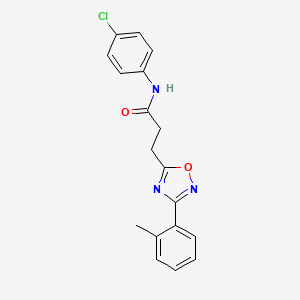 N-(4-chlorophenyl)-3-[3-(2-methylphenyl)-1,2,4-oxadiazol-5-yl]propanamide