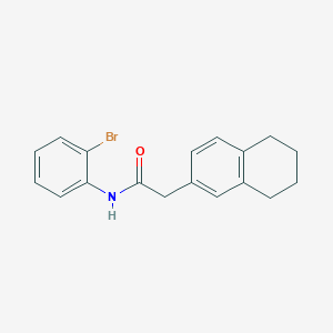 molecular formula C18H18BrNO B3494128 N-(2-bromophenyl)-2-(5,6,7,8-tetrahydro-2-naphthalenyl)acetamide 