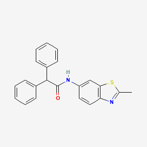 molecular formula C22H18N2OS B3494159 N-(2-methyl-1,3-benzothiazol-6-yl)-2,2-diphenylacetamide 