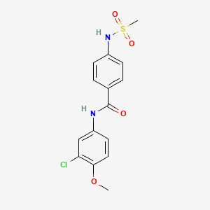 N-(3-chloro-4-methoxyphenyl)-4-[(methylsulfonyl)amino]benzamide