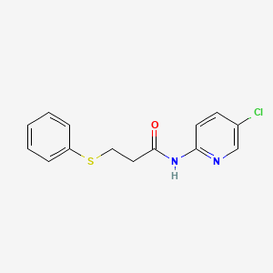 molecular formula C14H13ClN2OS B3494197 N-(5-chloropyridin-2-yl)-3-(phenylsulfanyl)propanamide 