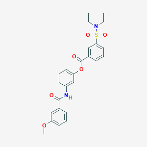 3-(3-METHOXYBENZAMIDO)PHENYL 3-(DIETHYLSULFAMOYL)BENZOATE