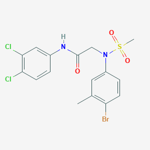 N~2~-(4-bromo-3-methylphenyl)-N~1~-(3,4-dichlorophenyl)-N~2~-(methylsulfonyl)glycinamide