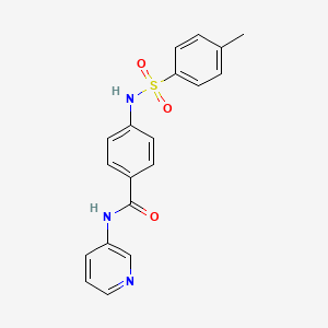 molecular formula C19H17N3O3S B3494235 4-(4-methylbenzenesulfonamido)-N-(pyridin-3-yl)benzamide 