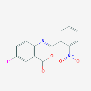 molecular formula C14H7IN2O4 B3494254 6-iodo-2-(2-nitrophenyl)-4H-3,1-benzoxazin-4-one CAS No. 312279-65-5