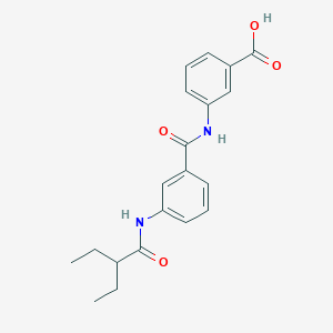 molecular formula C20H22N2O4 B3494280 3-({3-[(2-ethylbutanoyl)amino]benzoyl}amino)benzoic acid 