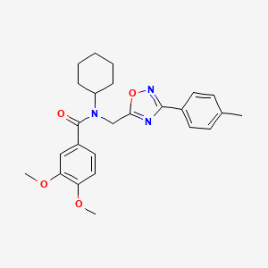 N-cyclohexyl-3,4-dimethoxy-N-{[3-(4-methylphenyl)-1,2,4-oxadiazol-5-yl]methyl}benzamide