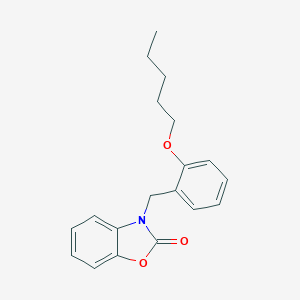 molecular formula C19H21NO3 B349430 3-[(2-Pentoxyphenyl)methyl]-1,3-benzoxazol-2-one CAS No. 609335-12-8