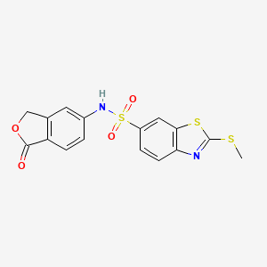 molecular formula C16H12N2O4S3 B3494330 2-(methylsulfanyl)-N-(1-oxo-1,3-dihydro-2-benzofuran-5-yl)-1,3-benzothiazole-6-sulfonamide 