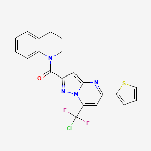 1-{[7-[chloro(difluoro)methyl]-5-(2-thienyl)pyrazolo[1,5-a]pyrimidin-2-yl]carbonyl}-1,2,3,4-tetrahydroquinoline