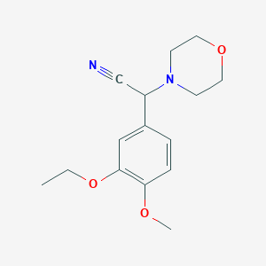 molecular formula C15H20N2O3 B349438 (3-Ethoxy-4-methoxyphenyl)(4-morpholinyl)acetonitrile CAS No. 438627-42-0