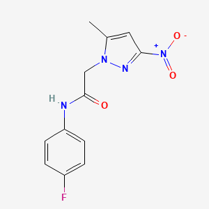 N-(4-fluorophenyl)-2-(5-methyl-3-nitro-1H-pyrazol-1-yl)acetamide