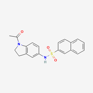 molecular formula C20H18N2O3S B3494401 N-(1-acetyl-2,3-dihydroindol-5-yl)naphthalene-2-sulfonamide 