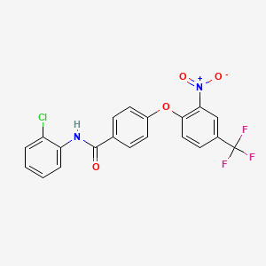 N-(2-chlorophenyl)-4-[2-nitro-4-(trifluoromethyl)phenoxy]benzamide